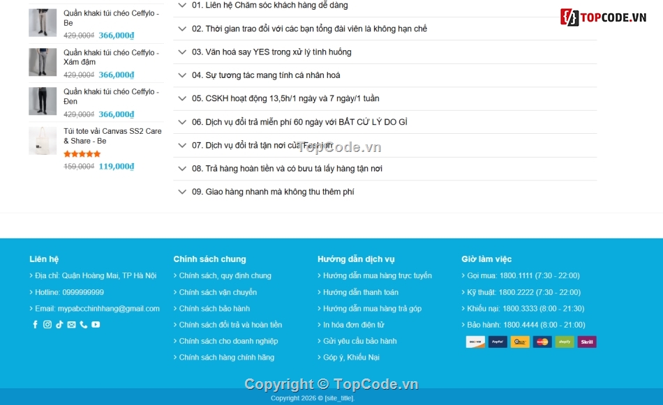 web bán quần áo,website thời trang,share code,theme,wp,wordpress